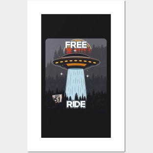 UFO FREE RIDE Posters and Art